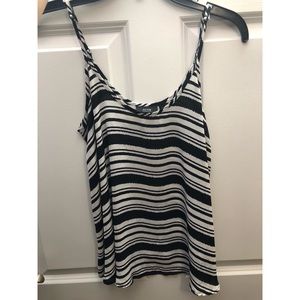 Black and white striped tank top